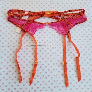 Victoria’s Secret Victoria Secret Tropical Satin Garter Belt Size XS/S